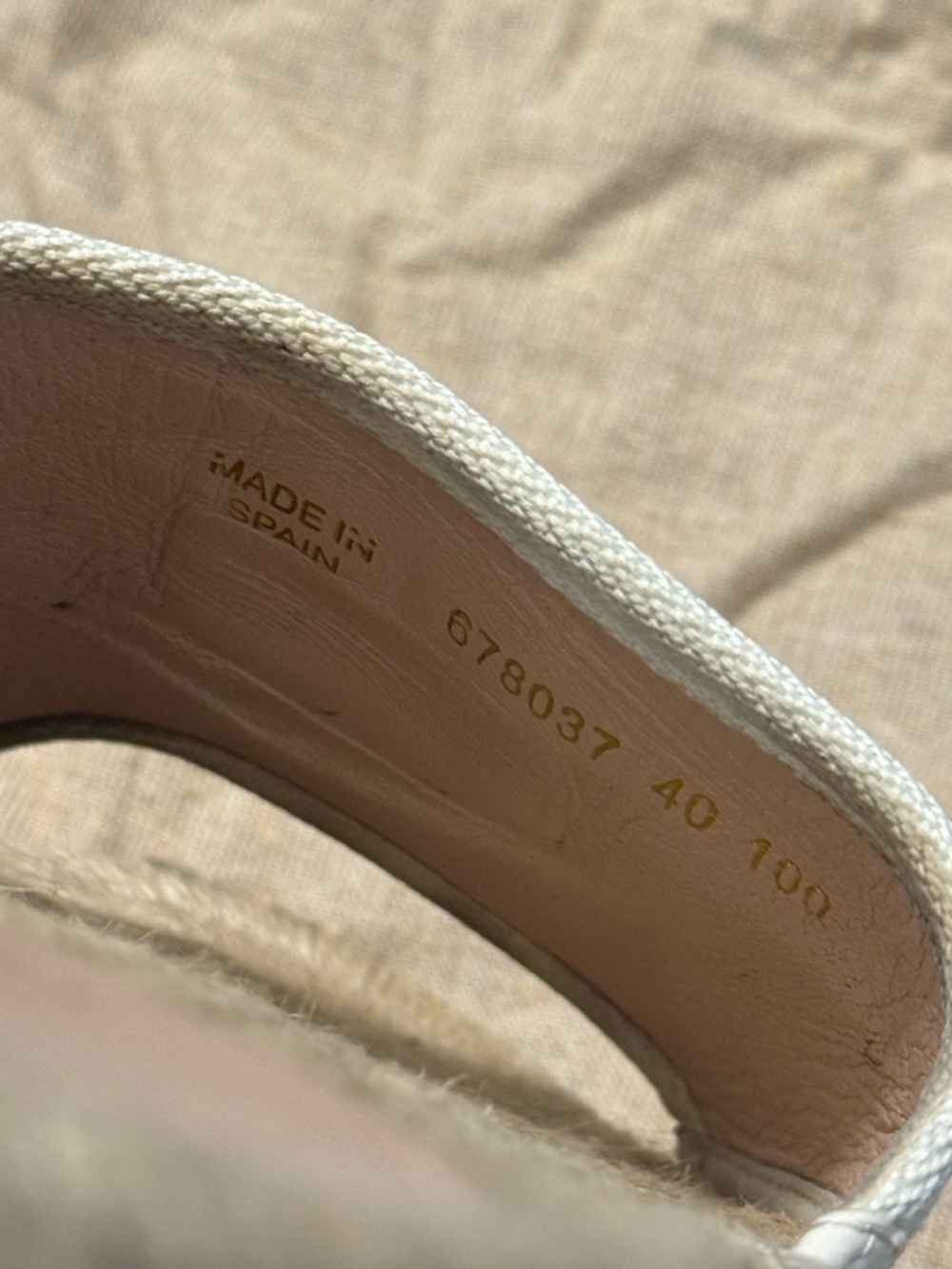 GUCCI GG Matelassé Blue Linen Espadrille Sandals - Picture 4 of 5
